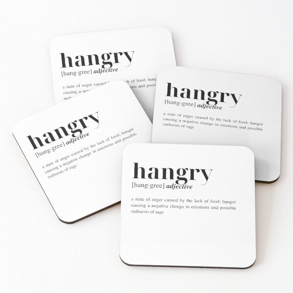 Item preview, Hangry Definition: Funny Foodie Typography Art designed and sold by Torii Studio.