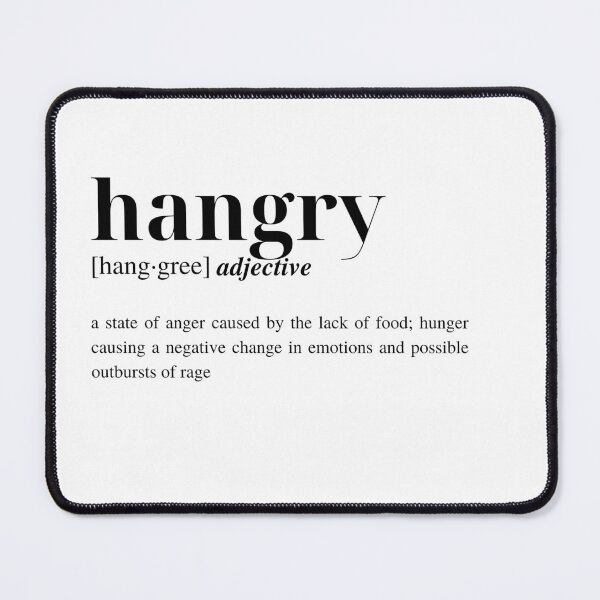 Item preview, Hangry Definition: Funny Foodie Typography Art designed and sold by Torii Studio.
