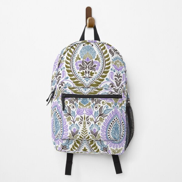 Item preview, Garden Flowers and Paisley Patterns -  White Background designed and sold by SemDesigns1.
