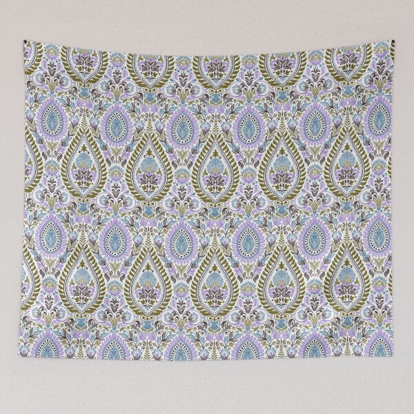 Item preview, Garden Flowers and Paisley Patterns -  White Background designed and sold by SemDesigns1.