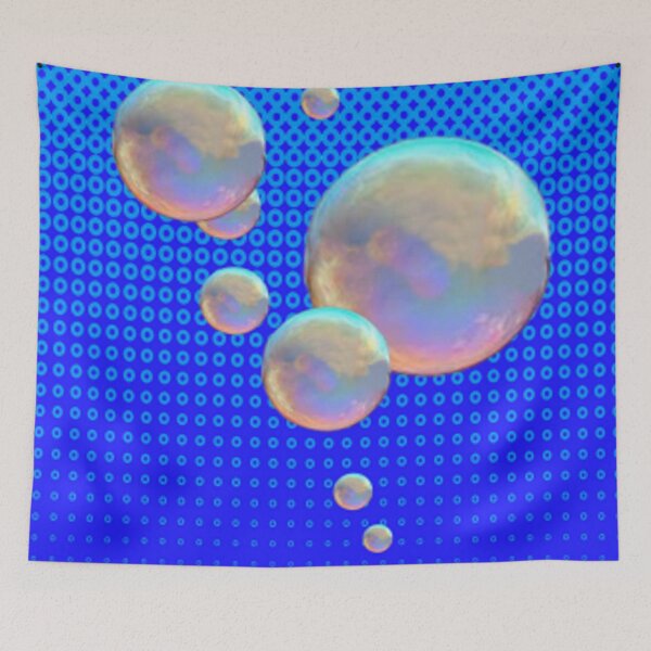 Item preview, SOAP BUBBLES BLUE PATTERN ABSTRACT  ART designed and sold by sharlesart.