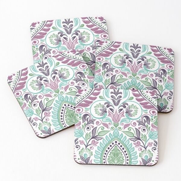 Item preview, Garden Flowers and Paisley Patterns - White Background designed and sold by SemDesigns1.