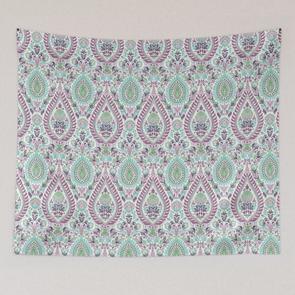Item preview, Garden Flowers and Paisley Patterns - White Background designed and sold by SemDesigns1.