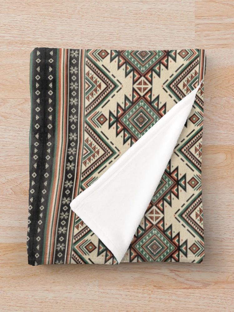 Thumbnail 3 of 6, Throw Blanket, Rugged Native Pattern, Native Pattern Rugged designed and sold by Yes-Monkey.