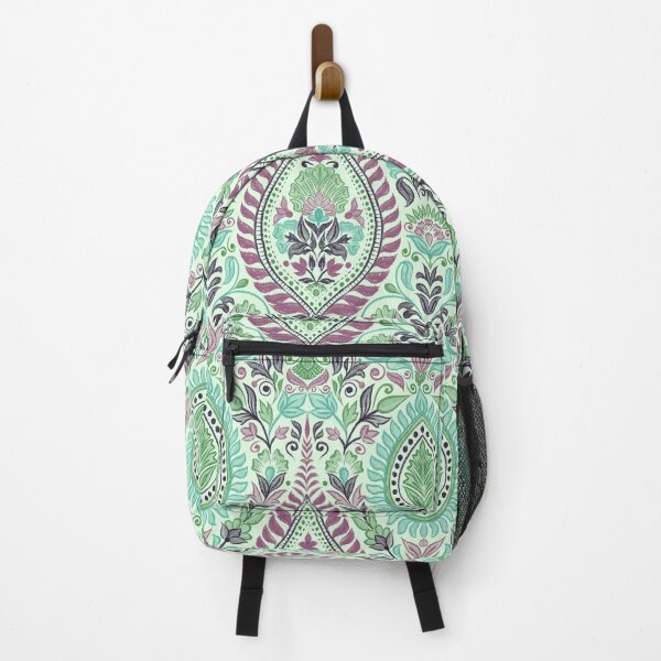 Item preview, Garden Flowers and Paisley Patterns - light Green Background designed and sold by SemDesigns1.
