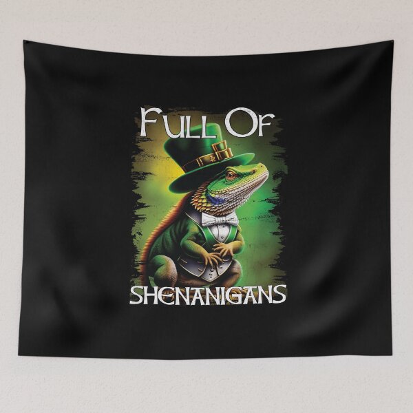Item preview, Full of Shenanigans Funny Bearded Dragon St Patrick's Day designed and sold by Trendy Valley .