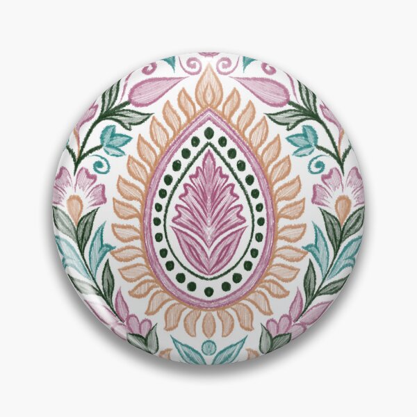 Item preview, Garden Flowers and Paisley Patterns - White Background designed and sold by SemDesigns1.