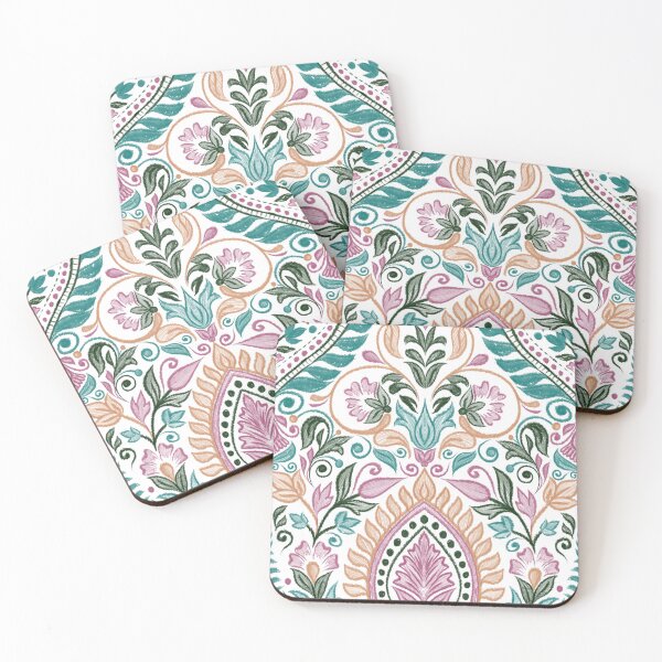 Item preview, Garden Flowers and Paisley Patterns - White Background designed and sold by SemDesigns1.