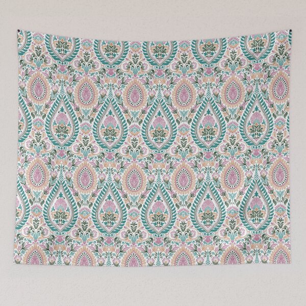 Item preview, Garden Flowers and Paisley Patterns - White Background designed and sold by SemDesigns1.