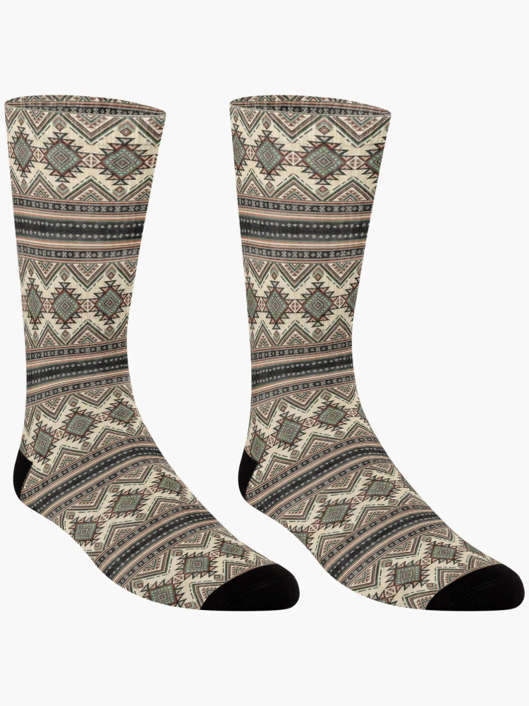 Thumbnail 3 of 5, Socks, Rugged Native Pattern, Native Pattern Rugged designed and sold by Yes-Monkey.