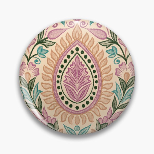 Item preview, Garden Flowers and Paisley Patterns - Peach Background designed and sold by SemDesigns1.