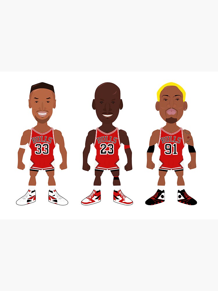 Chicago Basketball Champions : Jordan Pippen Rodman red version