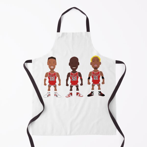 Aperçu de l'œuvre Champions de basket de Chicago : Jordan Pippen Rodman version rouge créée et vendue par elkoraichia.
