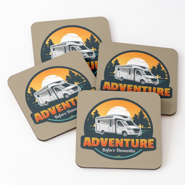 Item preview, Adventure before Dementia Campervan RV road trip Sticker T-Shirt 01 designed and sold by OuterShellUK.