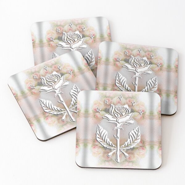 Item preview, Rose And Sparkles With Floral Background designed and sold by Soaked-N-Bleach.
