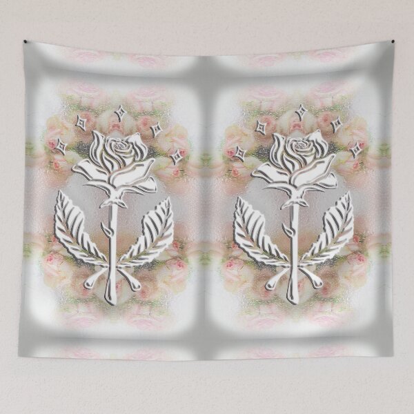 Item preview, Rose And Sparkles With Floral Background designed and sold by Soaked-N-Bleach.