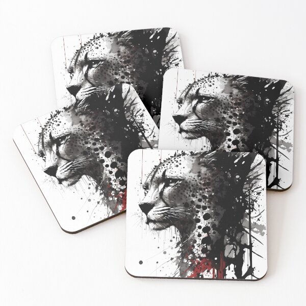 Item preview, Ink Cheetah Portrait designed and sold by TortillaChief.