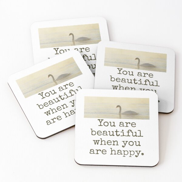 Item preview, You Are Beautiful When You Are Happy - Beauty Quote  designed and sold by CrankyOldDude.