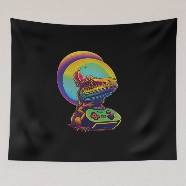 Item preview, Funny Bearded Dragon Retro Video Gamer Reptiles Lover designed and sold by Trendy Valley .