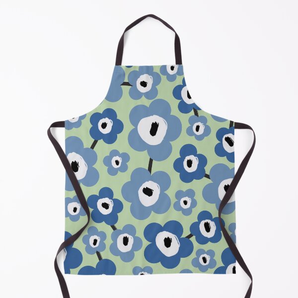 Aperçu de l'œuvre Printemps scandinave rétro emblématique à la menthe et au bleu créée et vendue par Deutschic.