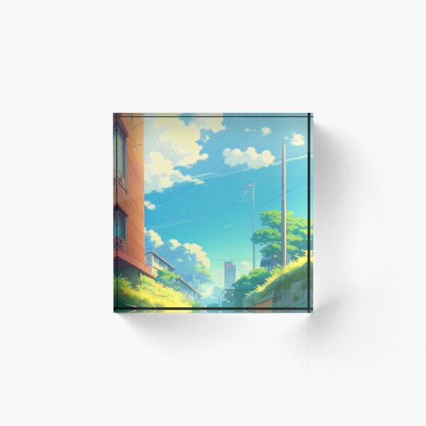 Item preview, a beautiful day in the city - Anime scenery designed and sold by hedoniism-shop.