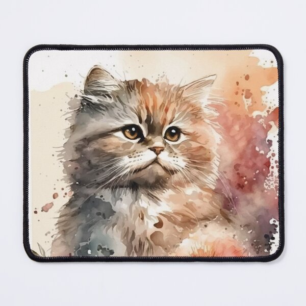 Item preview, A Watercolor of an Angora Cat's Delicate Features designed and sold by ANWA15.