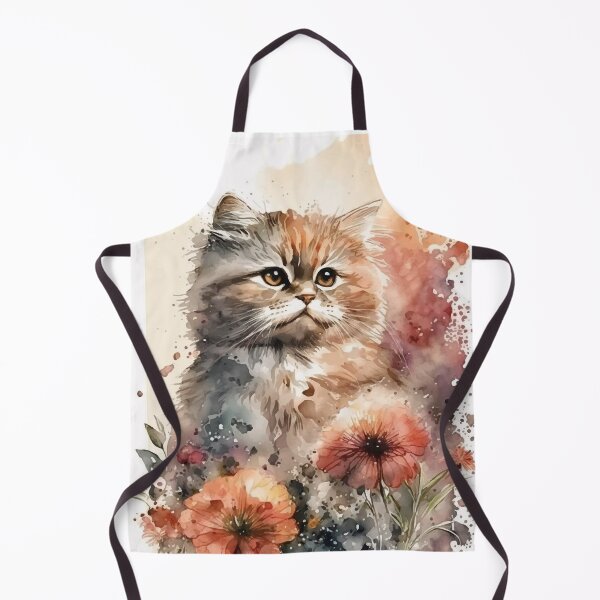 Item preview, A Watercolor of an Angora Cat's Delicate Features designed and sold by ANWA15.