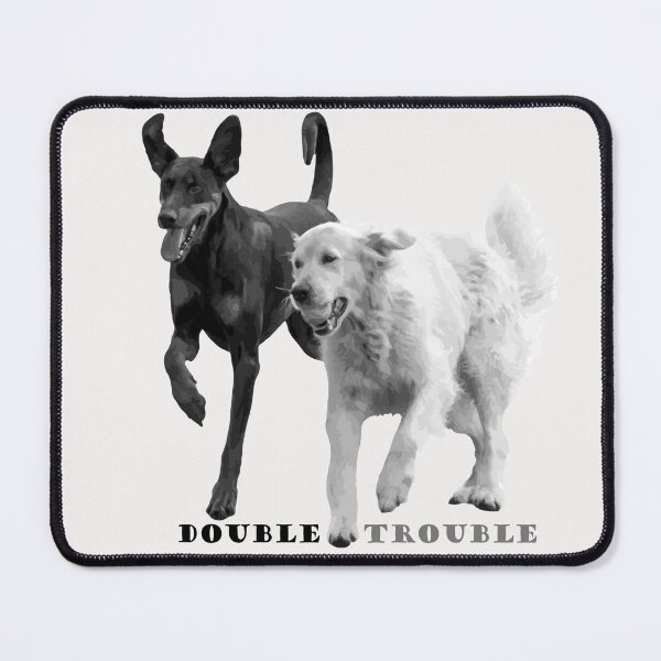 Item preview, Dogs in Action: Double Trouble Greyscale Logo designed and sold by Alius Imago.