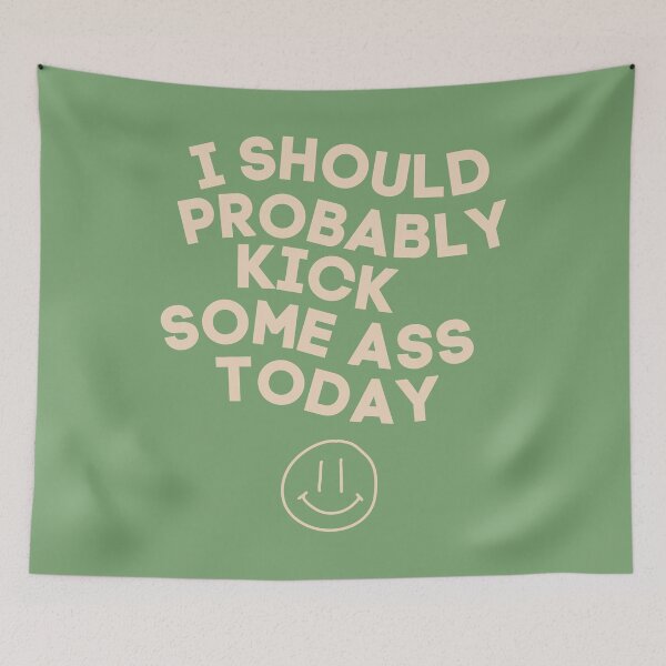Item preview, Retro Motivation: I Should Probably Kick Some Ass Today designed and sold by Torii Studio.