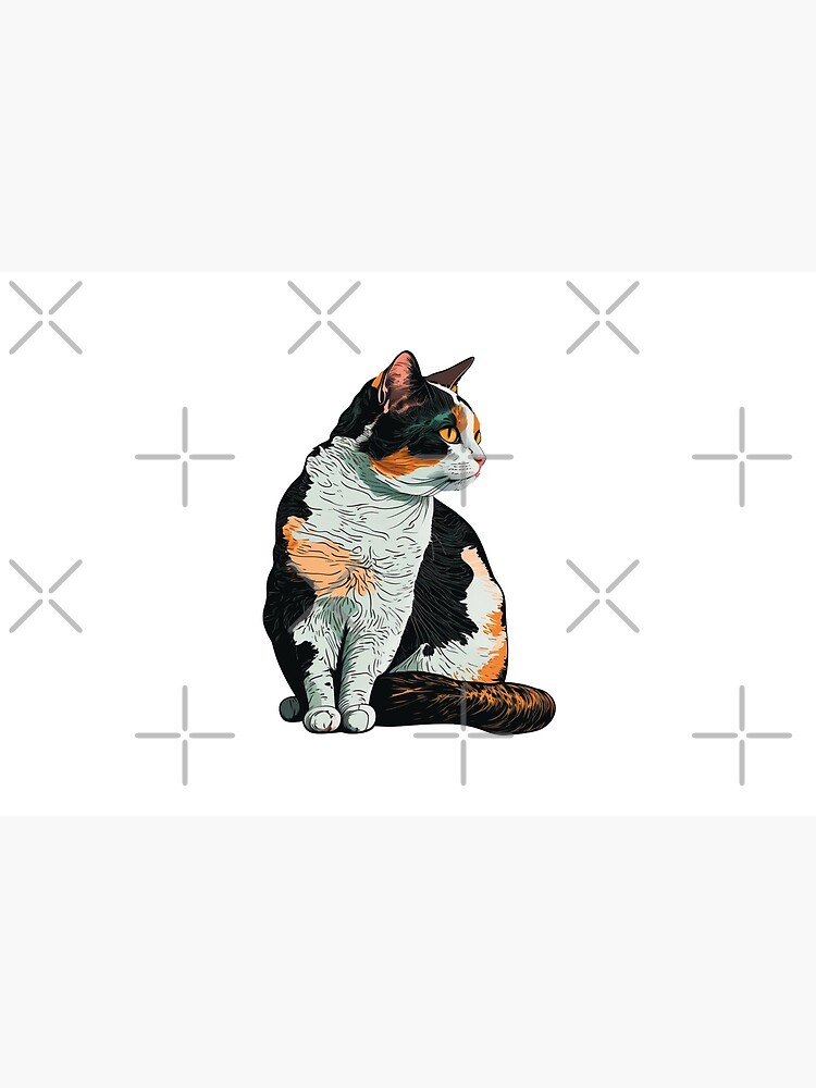 Discover Cute Calico Cat Art Bath Mat