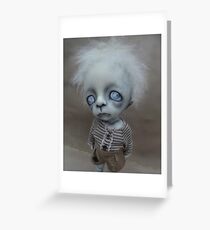 Creepy Little Boy Gothic BJD Art Doll Greeting Card