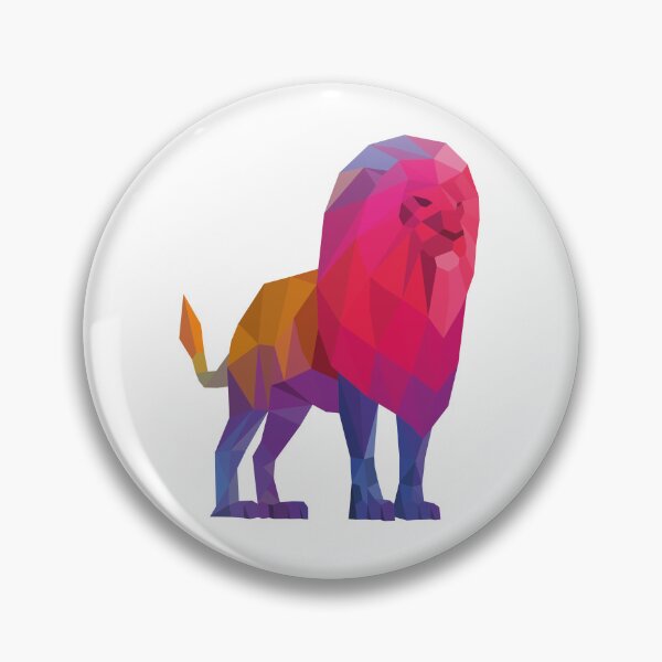 Item preview, Rainbow Low Poly Lion designed and sold by shaldesign.