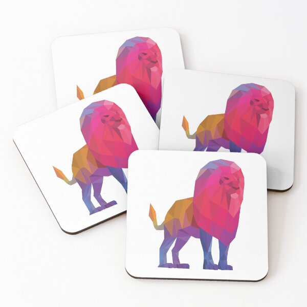 Item preview, Rainbow Low Poly Lion designed and sold by shaldesign.