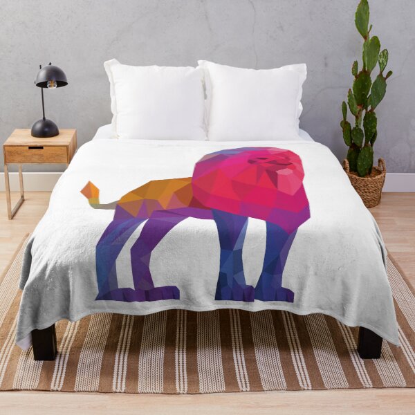 Item preview, Rainbow Low Poly Lion designed and sold by shaldesign.
