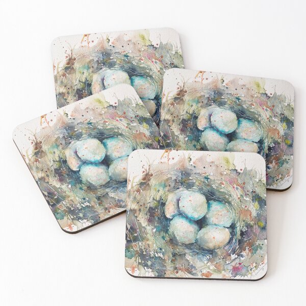 Item preview, Watercolor Abstract Bird Nest and Eggs designed and sold by Renée M. LaTulippe.