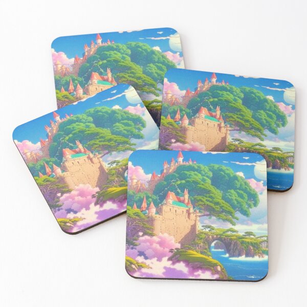 Item preview,  a beautiful castle in the clouds - Anime scenery designed and sold by hedoniism-shop.