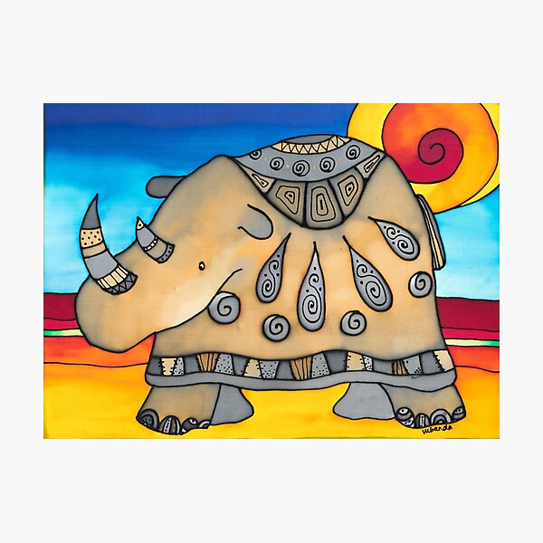 Ever elegant Ethel, the most flamboyant rhino Photographic Print