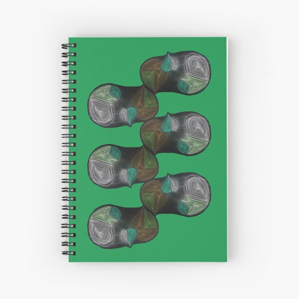 Clown 1 collage inv spinach Spiral Notebook