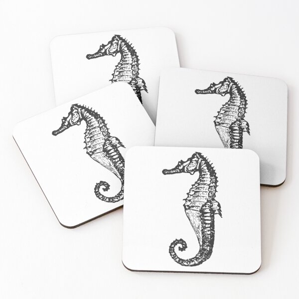 Item preview, Hippocampus Black and White designed and sold by SoccaTamam.