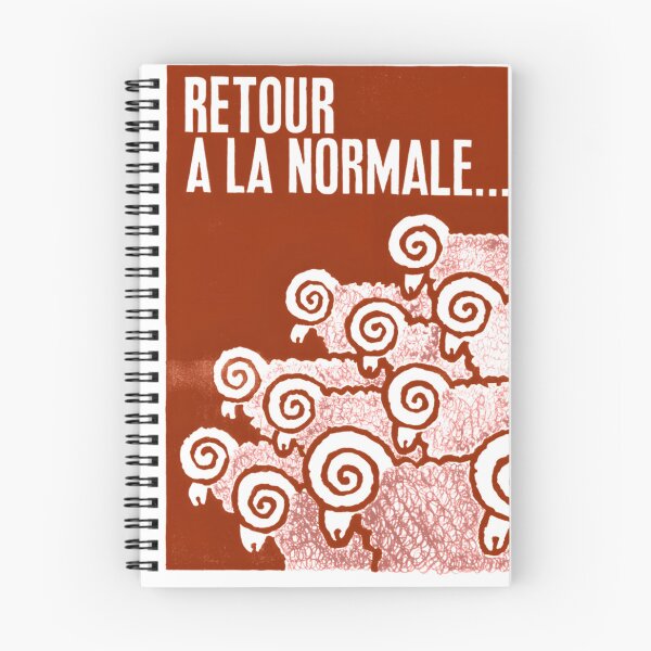 Item preview, Paris Revolt, May 68 &x27;RETOUR A LA NORMALE&x27; The Original in Deepest Red on Bone Grey Clas designed and sold by moodinchiawaz.