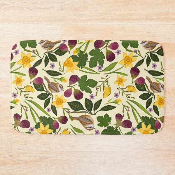 Item preview, Jenny Daffodil and Fig Pattern Cream designed and sold by Daisy Ring Art.