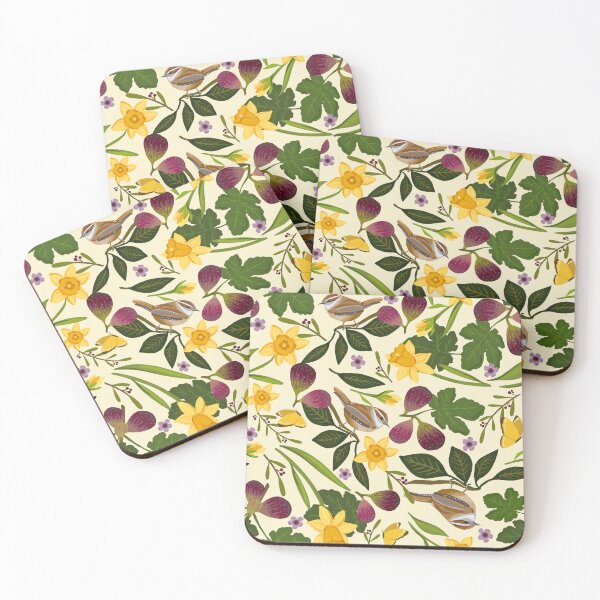 Item preview, Jenny Daffodil and Fig Pattern Cream designed and sold by Daisy Ring Art.