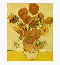 'Still Life with Sunflowers' by Vincent Van Gogh (Reproduction) Photographic Print
