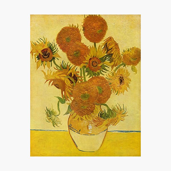 'Still Life with Sunflowers' by Vincent Van Gogh (Reproduction) Photographic Print