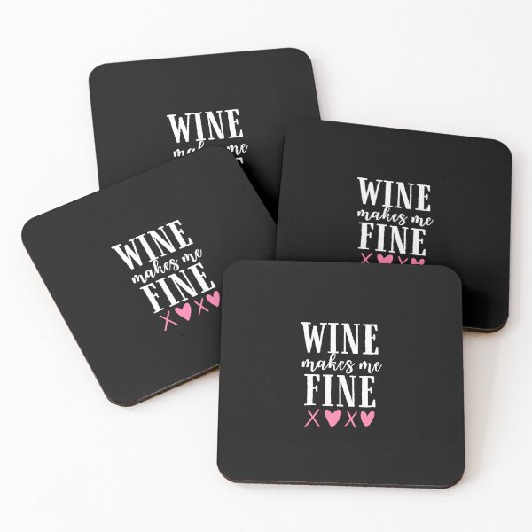 Item preview, Wine makes me fine Quote, Wine Lover Gift, Wine Drinker, Typography Quote, Alcohol Quotes designed and sold by thedazzlingmonk.