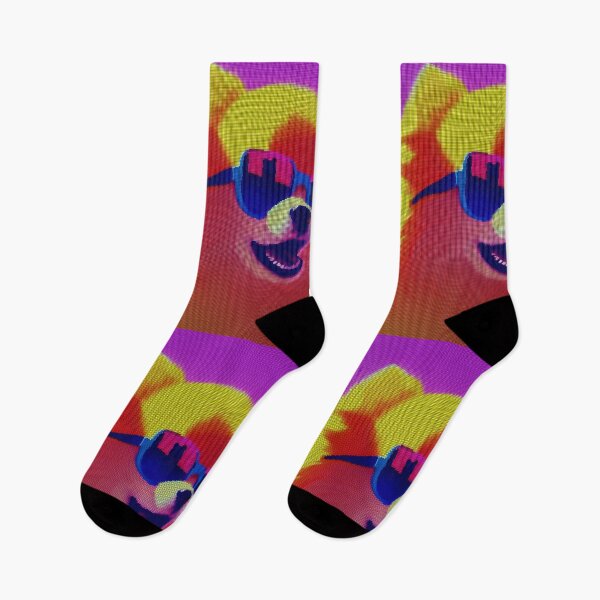 Item preview, Colorful Abstract Pomeranian Wearing Sunglasses 8-bit Pixel Art designed and sold by PixelDripped.