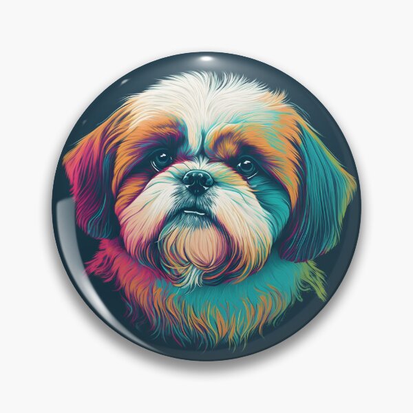 Item preview, A close up of a shih-tzu's face designed and sold by Warehouse46.