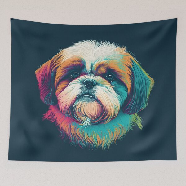 Item preview, A close up of a shih-tzu's face designed and sold by Warehouse46.