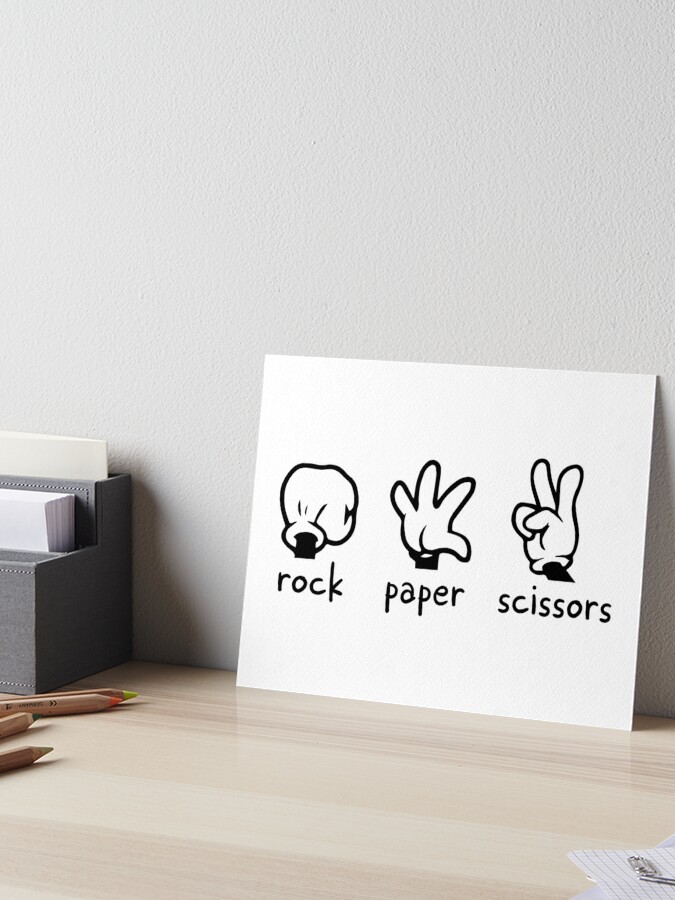 Rock Paper Scissors Art Board Print for Sale by noormixx