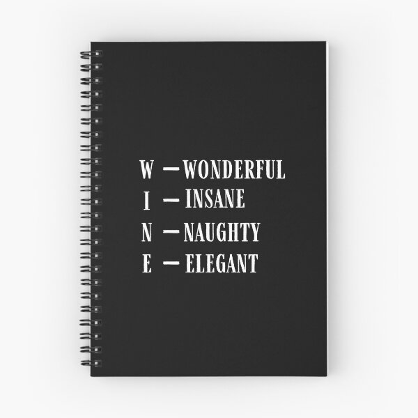 Item preview, Wonderful Insane Naughty Elegant  Quote, Wine Lover Gift, Wine Drinker, Typography Quote, Alcohol Quotes designed and sold by thedazzlingmonk.